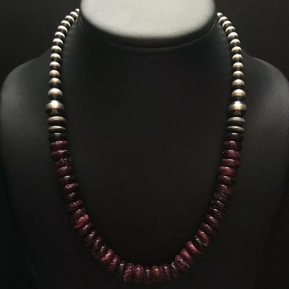 Sterling silver Purple Spiny Oyster Necklace